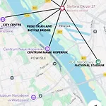 Okrzei - Center Via Pedestrian Bridge شقة وارسو